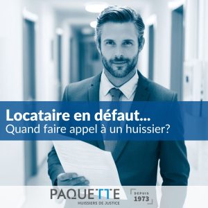 Locataire en défaut - Paquette 